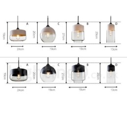 Modern Och Modern Taklampa Med Glasskärm