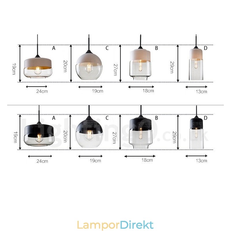 Modern Och Modern Taklampa Med Glasskärm