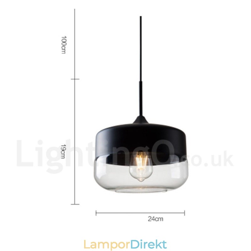 Modern Och Modern Taklampa Med Glasskärm