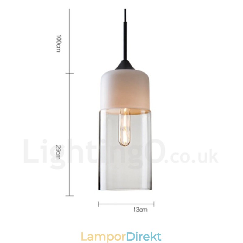 Modern Och Modern Taklampa Med Glasskärm