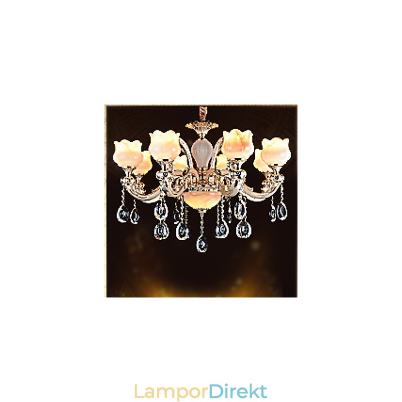Europeisk Stil Jade Pendellampa Crystal Pendellampa
