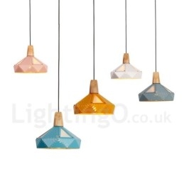 Single 1 Light Modern Contemporary Multi Colors Pendellampa