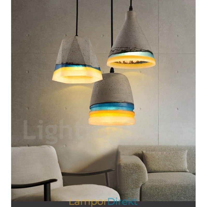 Vintage Concrte Taklampa