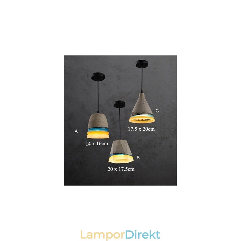 Vintage Concrte Taklampa