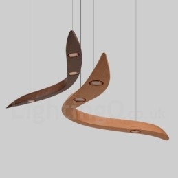Modern Contemporary Wood 3 Light Pendel Light