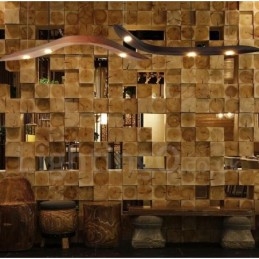 Modern Contemporary Wood 3 Light Pendel Light