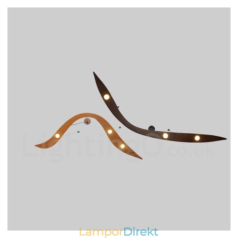 Modern Contemporary Wood 3 Light Pendel Light