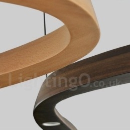 Modern Contemporary Wood 3 Light Pendel Light