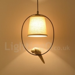 1 Ljus Rustic Lodge Vintage Pendellampa