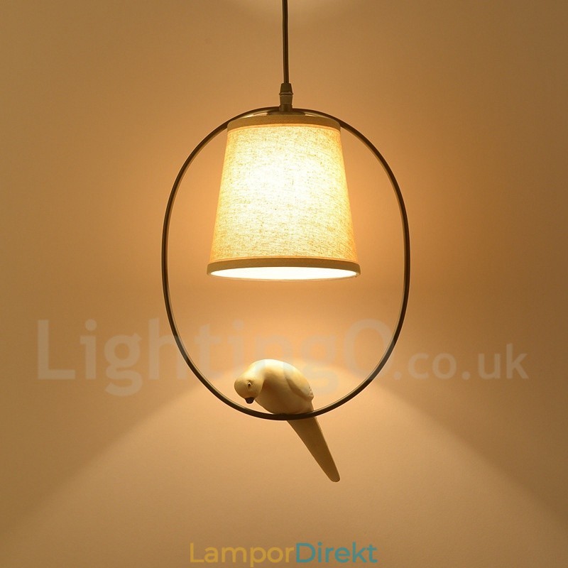 1 Ljus Rustic Lodge Vintage Pendellampa