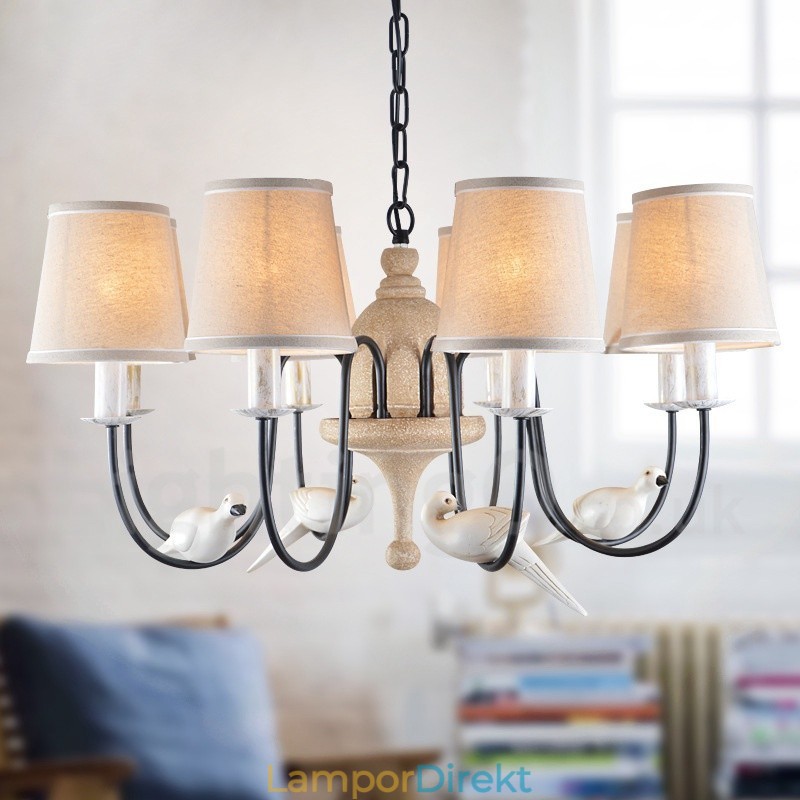8 Light Rustic Lodge Vintage Pendellampa