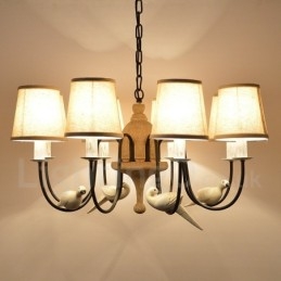 8 Light Rustic Lodge Vintage Pendellampa