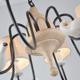 8 Light Rustic Lodge Vintage Pendellampa