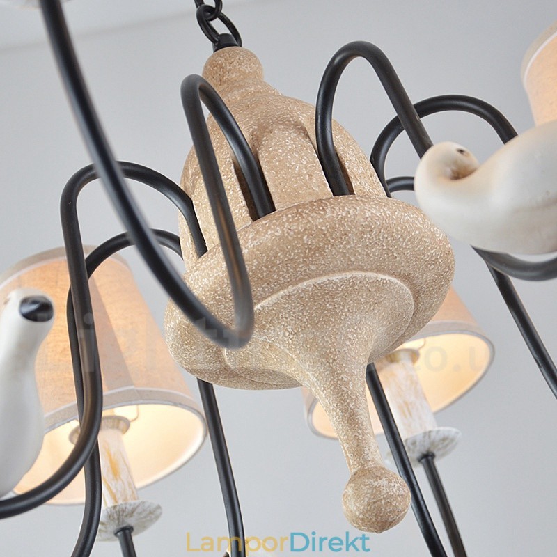 8 Light Rustic Lodge Vintage Pendellampa