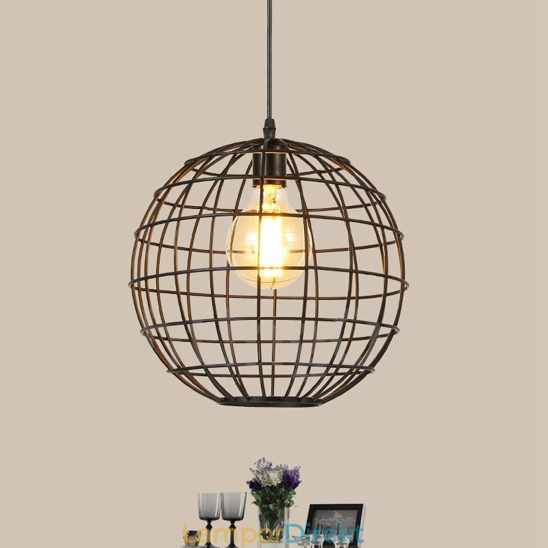 Country Vintage Globe Pendellampa