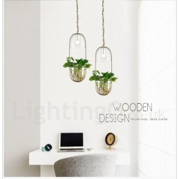 Rustik Lodge Metall Glas Taklampa