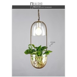 Rustik Lodge Metall Glas Taklampa