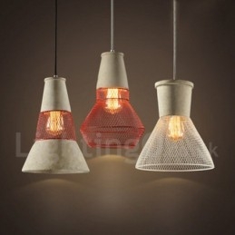 1 Lättmetall Concrte Rustic Lodge Pendellampa