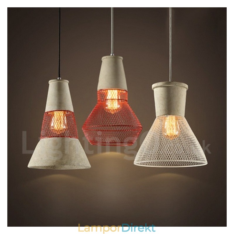 1 Lättmetall Concrte Rustic Lodge Pendellampa
