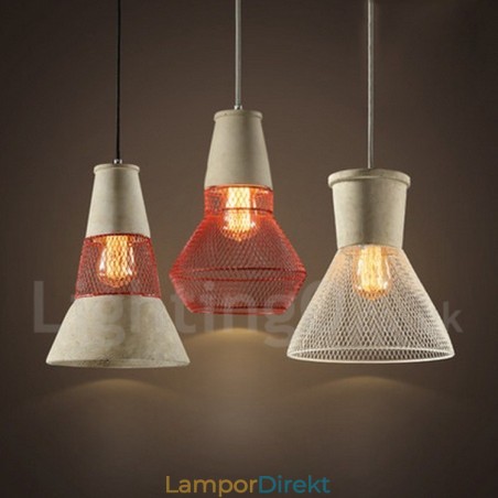 1 Lättmetall Concrte Rustic Lodge Pendellampa 1 Lättmetall Concrte Rustic Lodge Pendellampa