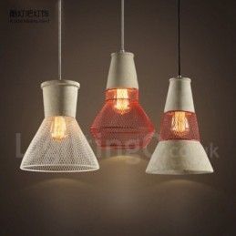 1 Lättmetall Concrte Rustic Lodge Pendellampa