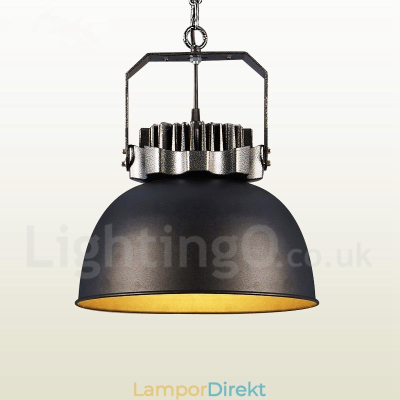 Svart Land Vintage Metall Taklampa