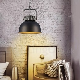 Svart Land Vintage Metall Taklampa