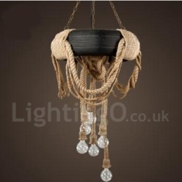 Country Vintage 6 Light Pendellampa