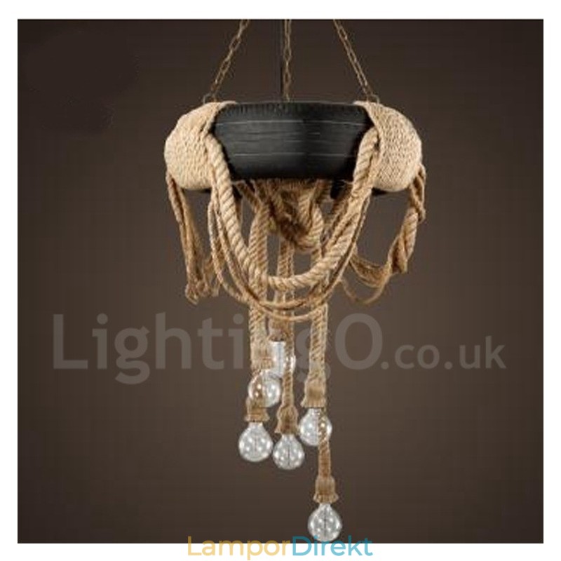Country Vintage 6 Light Pendellampa