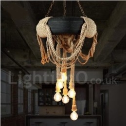 Country Vintage 6 Light Pendellampa