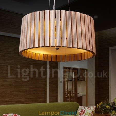 Modern Och Modern Trätrumma Taklampa Modern Och Modern Trätrumma Taklampa