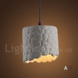Retro Vintage Concrte 1 Ljus Taklampa