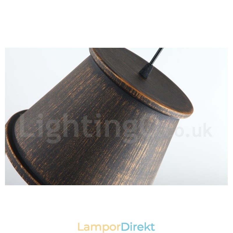 Retro Vintage 1 Ljus Metall Taklampa