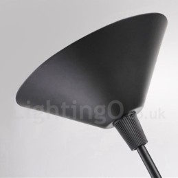 Black Metal Hat Shape 1 Light Retro Vintage Pendellampa