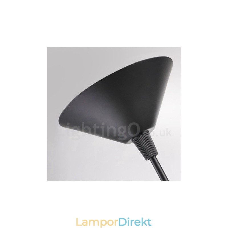 Black Metal Hat Shape 1 Light Retro Vintage Pendellampa