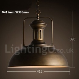 Retro Vintage Metall 1 Ljus Taklampa