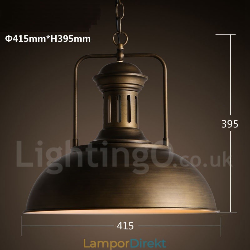 Retro Vintage Metall 1 Ljus Taklampa
