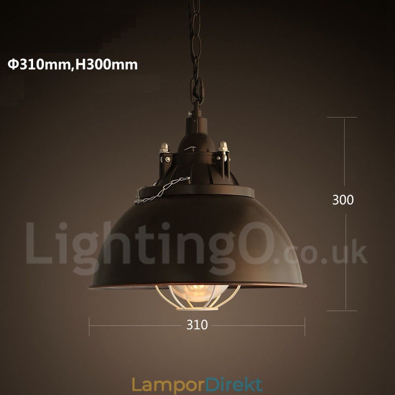 Retro Vintage Metall 1 Ljus Taklampa