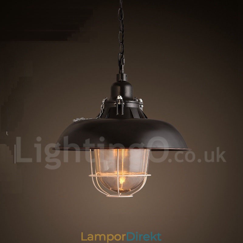 Retro Vintage Metall 1 Ljus Taklampa