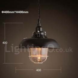 Retro Vintage Metall 1 Ljus Taklampa