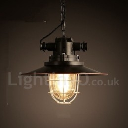 Retro Vintage Metall 1 Ljus Taklampa