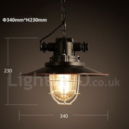 Retro Vintage Metall 1 Ljus Taklampa