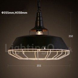 Retro Vintage Metall 1 Ljus Taklampa