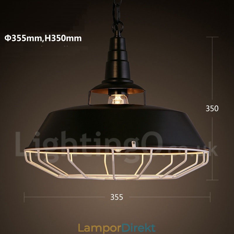 Retro Vintage Metall 1 Ljus Taklampa