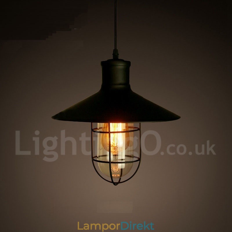 Retro Vintage Metall 1 Ljus Taklampa