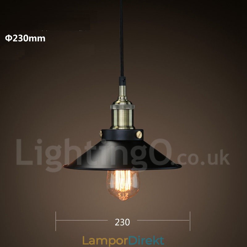 Retro Vintage Metall 1 Ljus Taklampa