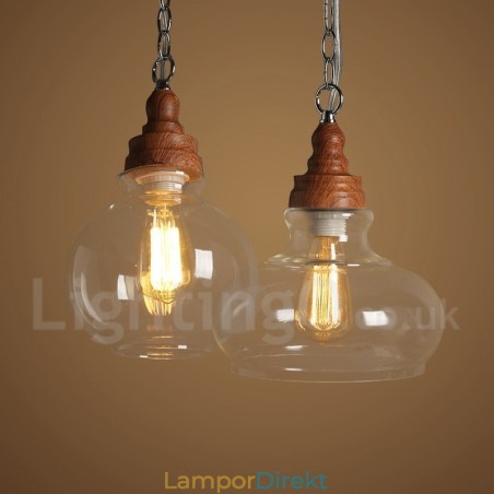Retro Vintage Taklampa Med Glasskärmslampa Retro Vintage Taklampa Med Glasskärmslampa