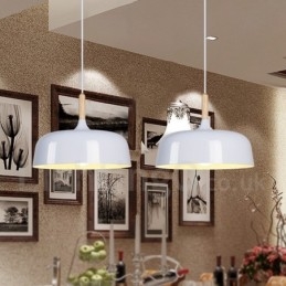 Modern Och Modern Trä Metall Taklampa