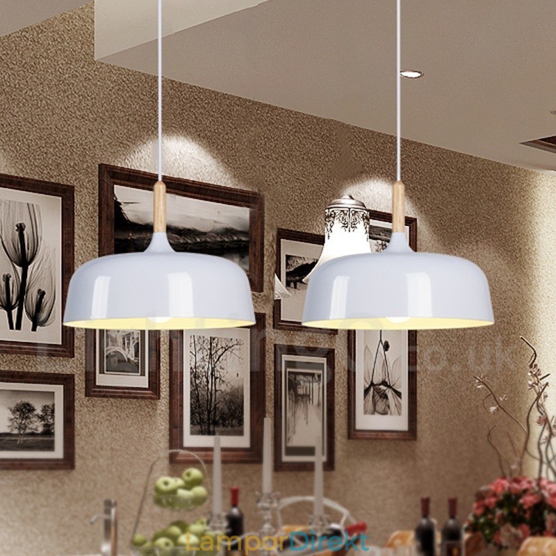 Modern Och Modern Trä Metall Taklampa