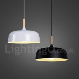 Modern Och Modern Trä Metall Taklampa